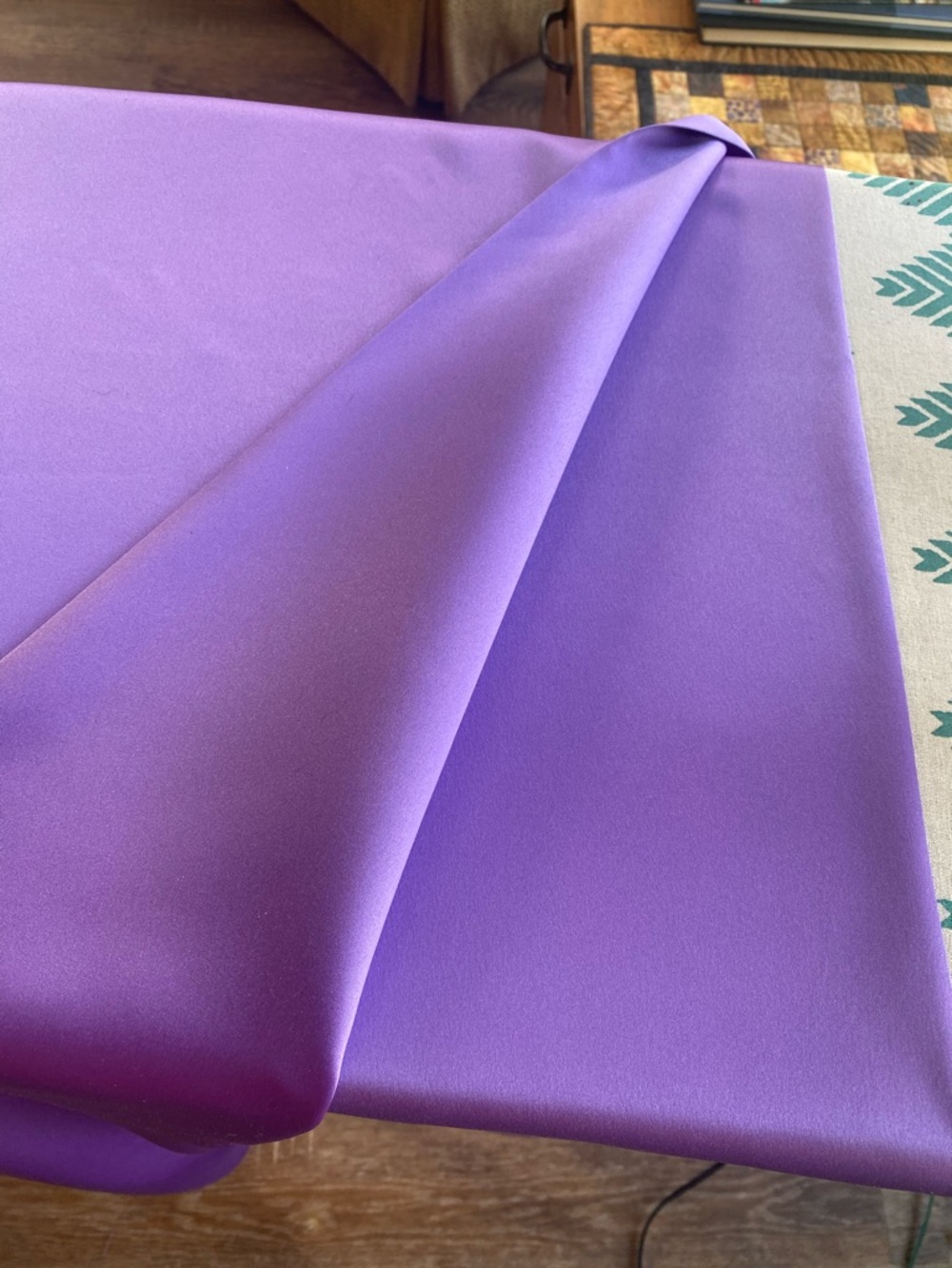 Fabric Yardage Lavender bridal polyester/nylon satin